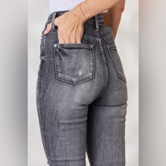 NEW Judy Blue PLUS + REG Size High Waisted Tummy Control Release Hem Skinny Jean - Picture 14 of 15